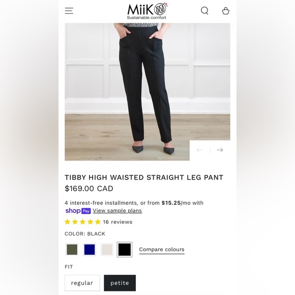 MiiK Pants - NEW MiiK TIBBY HIGH WAISTED STRAIGHT LEG PANT Sz Medium Petite